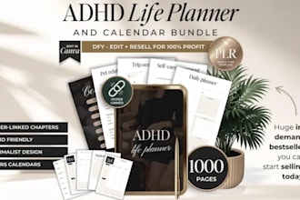 create a niche specific planner fitness mom life productivity goal finance adhd