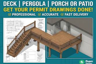 create deck patio pergola and outdoor structure permit drawings