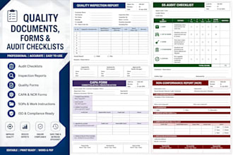 create quality documents forms and audit checklists
