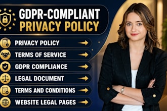 write a gdpr complaint privacy policy and terms of service for your website