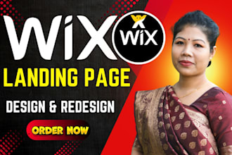 design a high converting wix landing page using wix studio