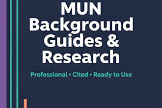 write mun background guides, committee research, and delegate preparation docs
