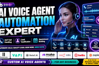 create ai voice agents with make, setup n8n and make ai automation