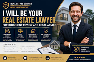 be your real estate lawyer for document review and legal advice