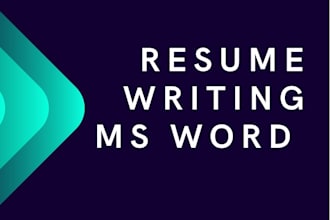make professional CV and resume on ms word