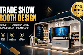 design trade show booth backdrop 3d product display retail display posm material