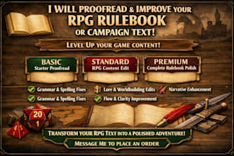 proofread and improve your rpg rulebook or campaign text