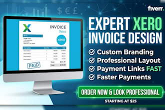 design professional xero invoice templates for creative agencies