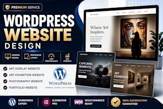 design wordpress art display website art exhibition website photography website