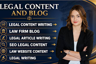 write seo optimized legal content and blog articles for your law firm website