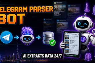 build a telegram channel parser bot with ai data extraction