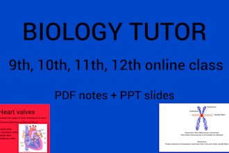 teach biology 9th 10th 11th 12th with notes and  ppt slides
