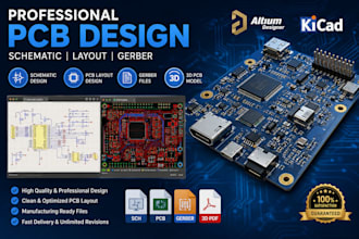 design pcb layout and schematic using altium designer or kicad
