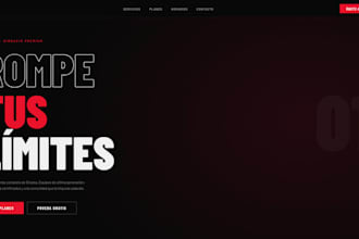 develop a responsive front end website or landing page