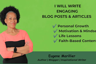 write inspiring blog posts and articles