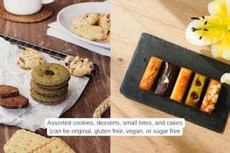 develop original baking, cake, vegan, gluten free, and dessert recipes