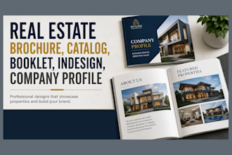 design real estate brochure, catalog, booklet, indesign, company profile