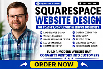 squarespace website designer for coaches consultants and landing pages