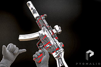 create 3d weapons for unreal engine and unity