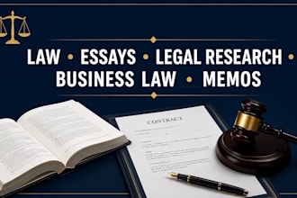 do law,essays, legal research, business law and memo in 24 hrs