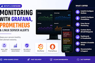 setup monitoring with grafana, prometheus and linux server alerts