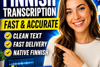 accurately transcribe finnish audio or video into text