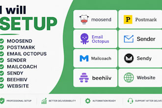 setup moosend postmark email octopus sender mailcoach sendy beehiiv website