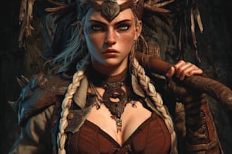 draw epic dnd character art fantasy rpg character illustration