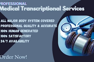 do medical translation, medical transcription, audio translation