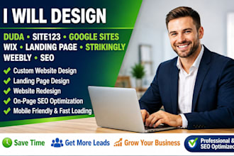 duda website design site123 google sites wix landing page strikingly weebly seo