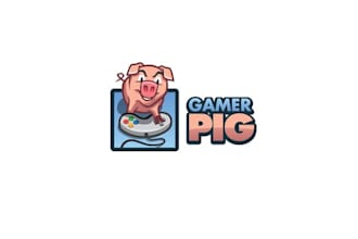 design unique gamer pig logo