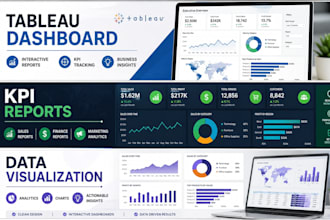 create professional tableau dashboards and KPI reports