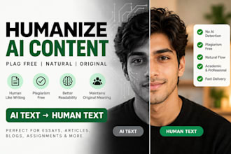 proofread, edit, rewrite ai content to humanize content