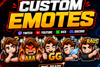 create custom emotes for twitch youtube and kick