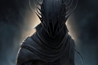 create the horror illustration or horror background art