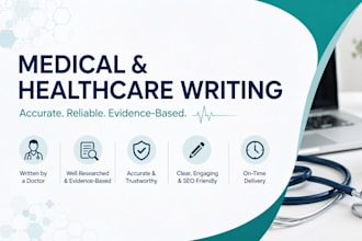 write healthcare and medical articles as a doctor