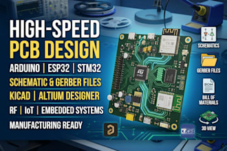 create high speed pcb design for arduino, esp32 and stm32 projects