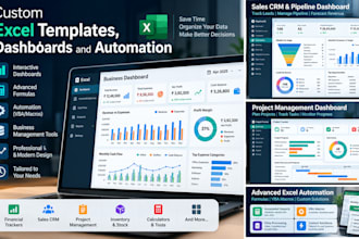 create custom excel templates, dashboards and automation