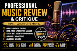 review, critique and analyze your music professionally