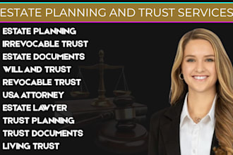 draft a revocable living trust and trust documents for asset protection