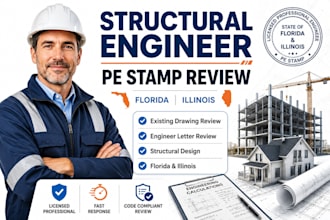 architectural engineer, structural design, stamp in florida and illinois