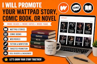 professionally promote your wattpad story, comic book, novel