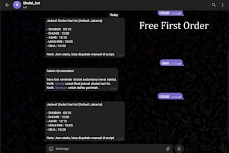 create a telegram bot for reminders, schedules, notifications, and daily tasks