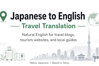 translate japanese travel content into natural english