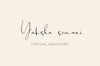 be your virtual assistant for data entry and admin task