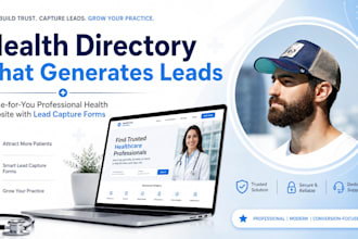 build a modern health professional listing site for lead generation
