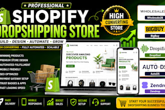 create shopify dropshipping store via wholesaleb2b bigbuy dropified autods dsers