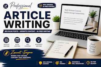 write SEO friendly blog post and articles