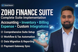 setup zoho books, inventory, billing and finance automation