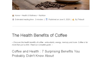 write SEO optimized articles in french or english